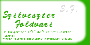 szilveszter foldvari business card